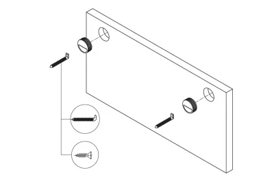 Навеска для настенных панелей, без регулировки, отделка серая
