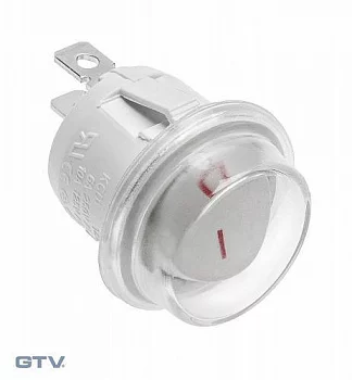 GTV: Выключатель клавишный, круглый, max 750W, белый AE-WLIP44-15