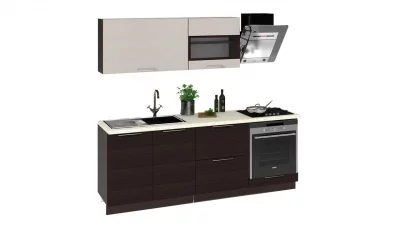 Кухонный гарнитур длиной - 210 см (со шкафом НБ) «Латте-2»