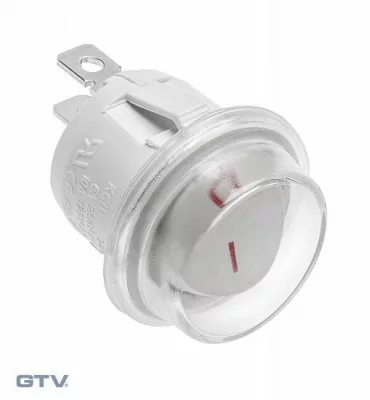 GTV: Выключатель клавишный, круглый, max 750W, белый AE-WLIP44-15