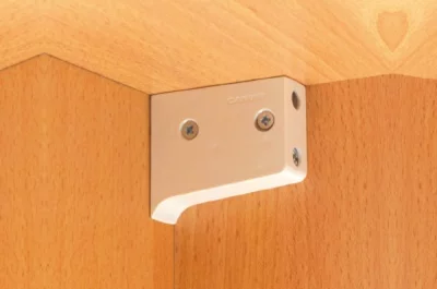 Подвеска полок крепление на саморезах универсальная, коричневая