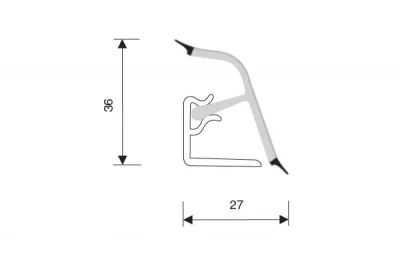 123.Бортик овальный L=3700, карамелло