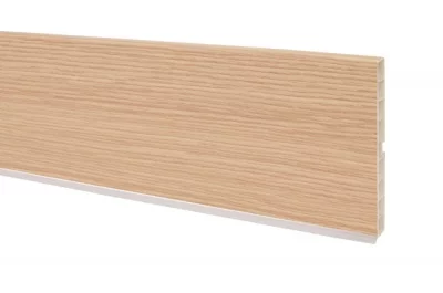 1713 Цоколь ПВХ H.120, L=4000, белёный дуб Кортина NEW