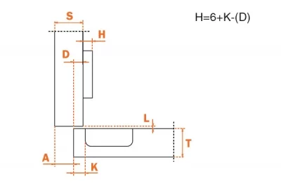 Петля 110" полунакладная