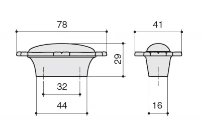 Ручка-кнопка, отделка бронза античная &quot;Флоренция&quot; + керамика