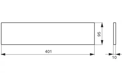 Вставка в полку, 401х95х10мм, отделка дуб