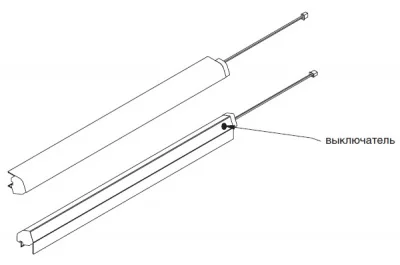 Комплект светильников LED для сушек в базу 600, 4200K, отделка алюминий