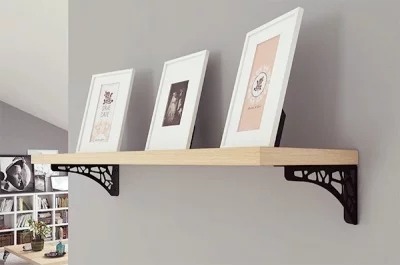 Менсолодержатель «Париж», отделка черный бархат (матовый), комплект 2 штуки