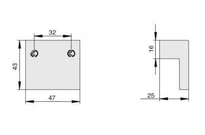 Ручка-кнопка 32мм, отделка транспарент + черный