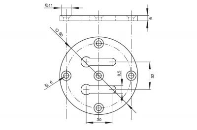 База d.90мм для крепления опоры стола, отделка никель