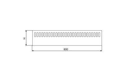 195 Решётка вентиляционная для цоколя Н.150, L=600, алюминий