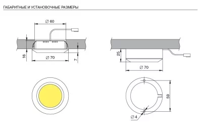 Светильник LED Luna 2, 3W/350мА, 6400K, отделка алюминий Светильник LED Luna 2, 3W/350мА, 6400K, отделка алюминий