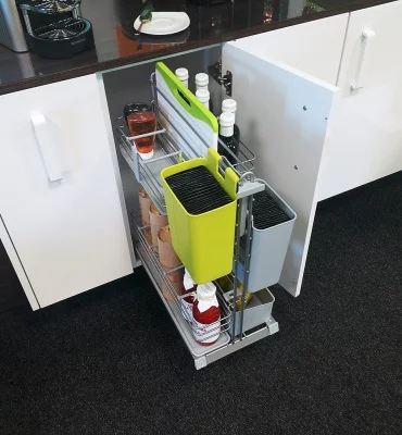 Kessebohmer: Контейнер для кухонных предметов «Кукинг АГЕНТ» отделка - титан вайд.