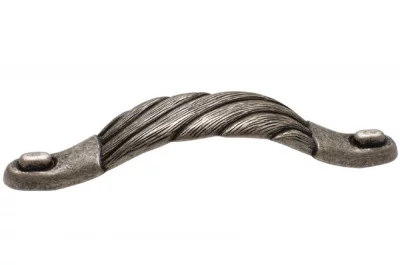 Ручка-скоба 128мм, отделка серебро старое