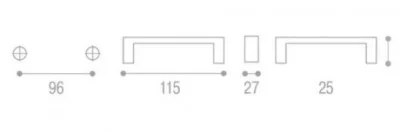 Giusti: Ручка металлическая классическая - WMN.721.096.00A8
