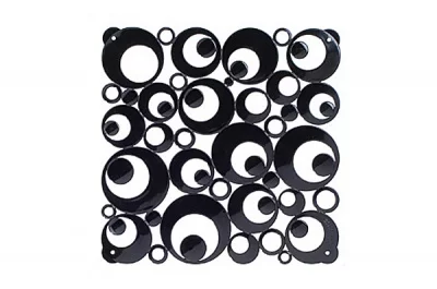 Комплект декоративных панелей SETTANTUNO 254х254мм (6 штук), отделка черная