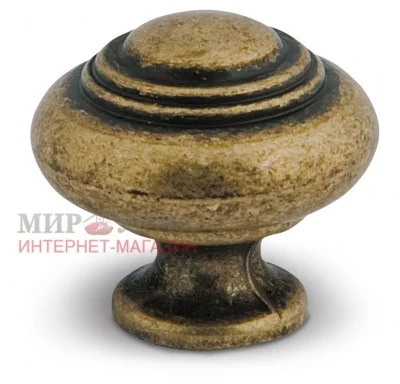 HESTIA Ручка-кнопка D25мм бронза состаренная: A-013.G4