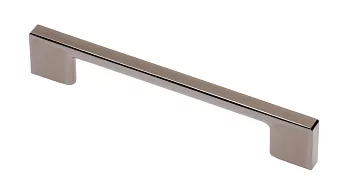 Ручка мебельная UZ 819 C=128, хром черный GTV UZ-819128-12