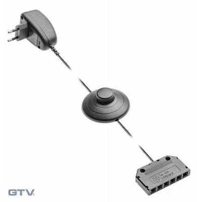 GTV: Блок питания для светодиодных клипс 220/12V 1,5W, IP20, максимально 5 клипс 0,25W, дистрибьютер, про: LD-ZSKL15-00N