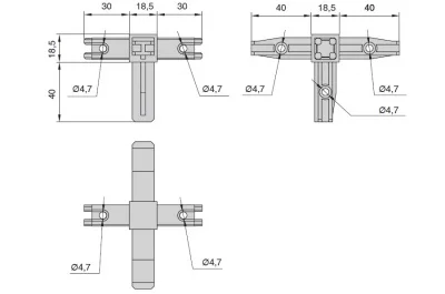 SmartCube Уголок соединительный 5S, отделка черная