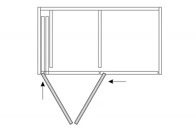 Folding Concepta 25 Комплект фурнитуры для 2-х складных дверей, левый (Н1851-2600мм)