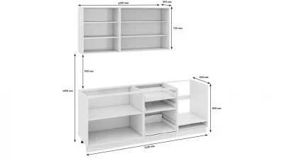 Кухонный гарнитур длиной - 210 см (со шкафом НБ) Кухонный гарнитур длиной - 210 см (со шкафом НБ)