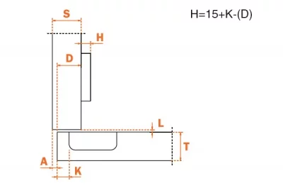 Петля 110" накладная без пружины