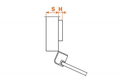 Петля 30" угловая для алюминиевой рамки