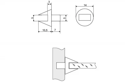Полкодержатель для стекла 5мм, отделка транспарент (за 100 штук)