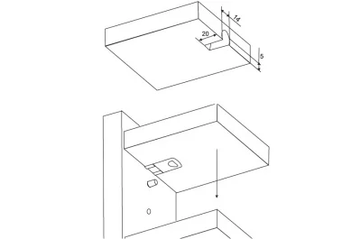 Полкодержатель врезной d.14мм, отделка серый (за 100 штук)