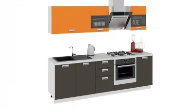 Кухонный гарнитур длиной - 240 см (со шкафом НБ)