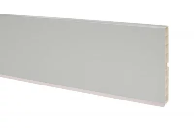 0400 Цоколь ПВХ H.120, L=4000, под гладкий алюминий NEW