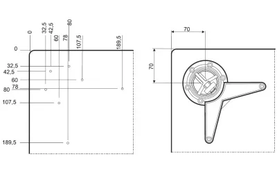 Нога d.50 Н580 для стола KINDER, цвет белый RAL9003 + синий, комплект 4 штуки