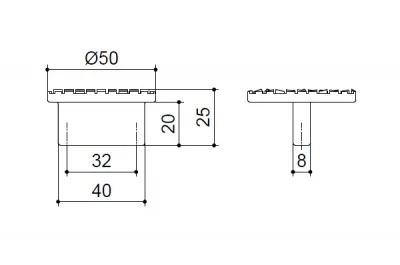 Ручка-скоба 32мм, отделка хром глянец
