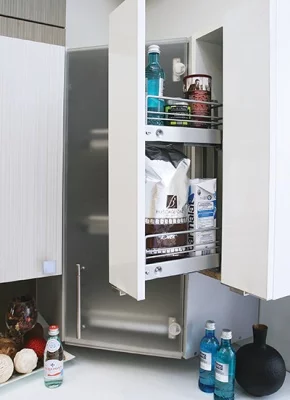 Kessebohmer: Пенал выдвижной отделка «ТИТАН», 2 полки, для фасадов шириной 150 мм