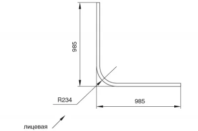 0418 Закругление для цоколя ПВХ Н.150, белый глянец
