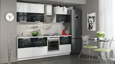 Кухонный гарнитур длиной - 240 см (со шкафом НБ)