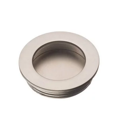 GTV: Ручка мебельная врезная круглая UZ B224, сатин UZ-00B224-02