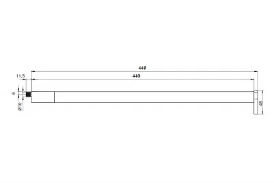 Комплект рейлингов для ящика Indigo, L=450, отделка орион серый: M-IND.RS2.450.OG