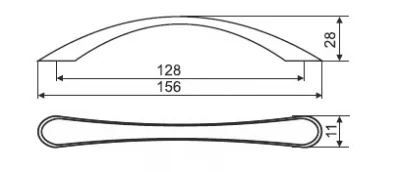 Gamet: Ручка металлическая модерн - UP81-0128-G0004