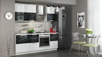 Кухонный гарнитур длиной - 210 см (со шкафом НБ)