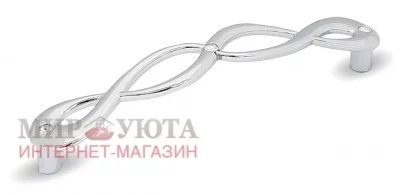 TESSERE Ручка-скоба 128мм хром с кристаллами Сваровски: UR2604SW3/128