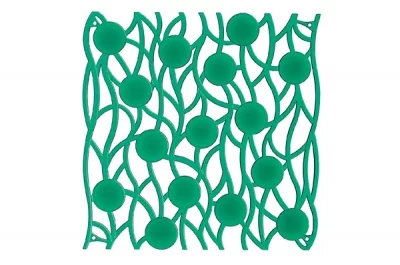 Комплект декоративных панелей SINFONIA 254х254мм (6 штук), отделка зеленая