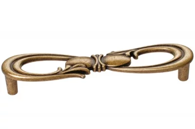 Ручка-скоба 128мм, отделка бронза античная "Флоренция"