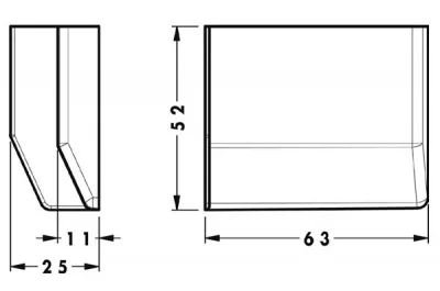 Крышечка декоративная для подвески арт.701/801 коричневая, левая