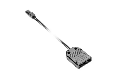 GTV: дистрибьютор AMP с разъемами, кабелем 200 см и мини-соединителем AMP, черный, 3 гнезда LZ-AKZ312-10N