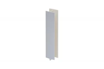 08 Стык для цоколя, Н-100, гладкий алюминий