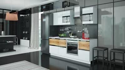 Кухонный гарнитур длиной - 210 см (со шкафом НБ)