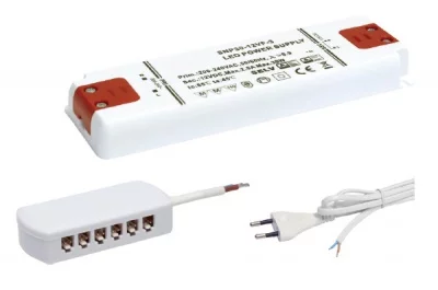 Комплект источника питания 30Вт, 200-240В/12В с блоком распределительным и проводом сетевым