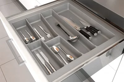 Ёмкость в базу 600 для столовых приборов, цвет орион серый